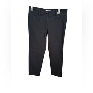 CAbi #413, Black Pique Cropped Pants, Size 6